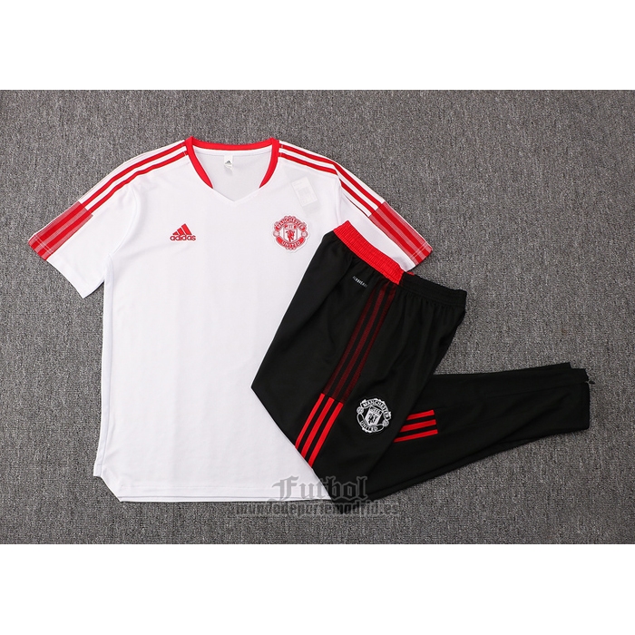 Chandal del Manchester United Manga Corta 2021-2022 Blanco